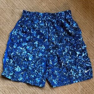 Nike Blue and Black Patterned Shorts